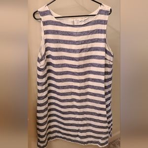 Beachlunchlounge XL blue white striped dress